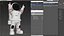 Astronaut Toy Character White Happy Pose