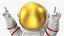 Astronaut Toy Character White Happy Pose