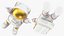 Astronaut Toy Character White Happy Pose