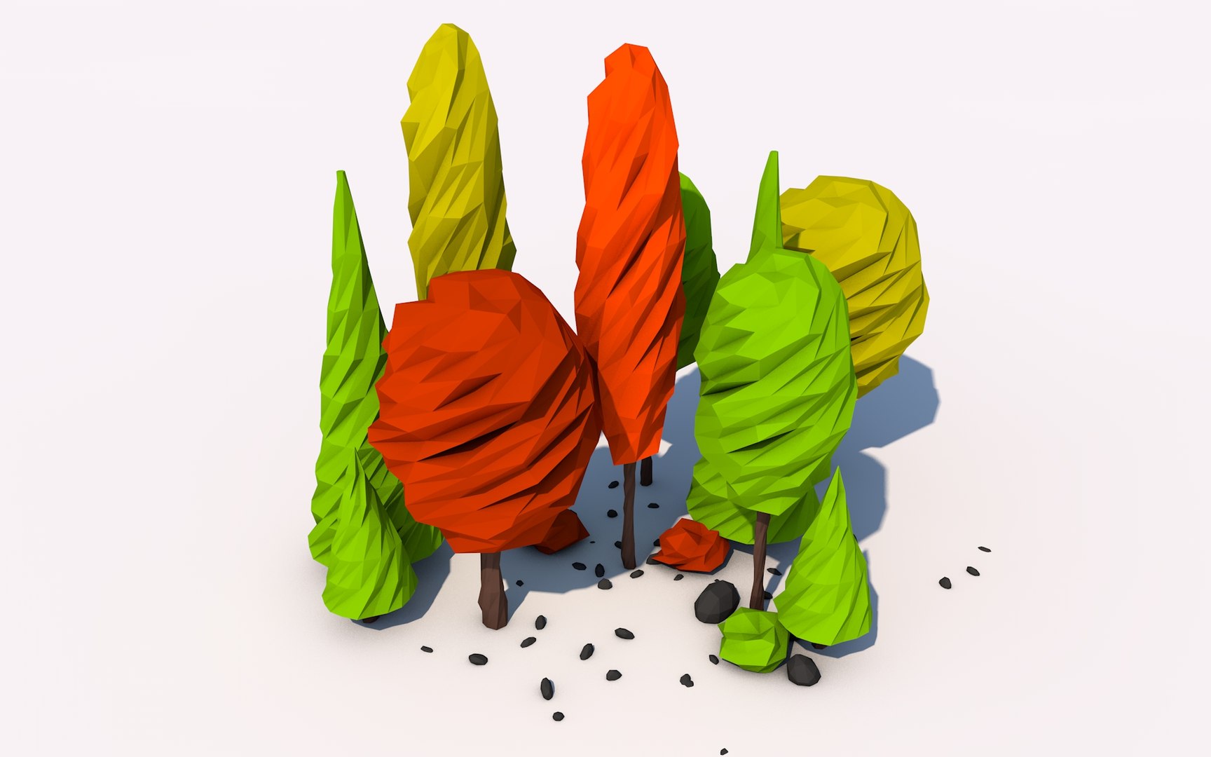 3ds Max Carton Trees Ready