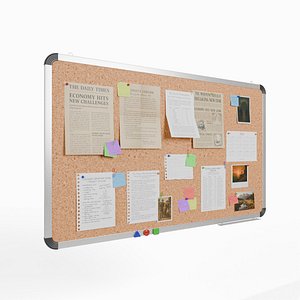 Customizable Metal Wall Cork Board - Rectangular Pin Notice Board
