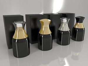 3D bottle box - black model