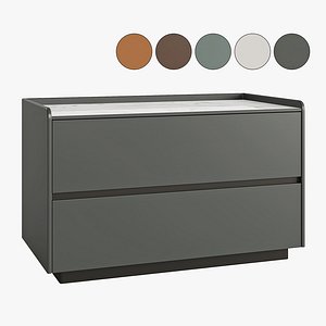 3D model Litfad - Modern Faux Leather Nightstand