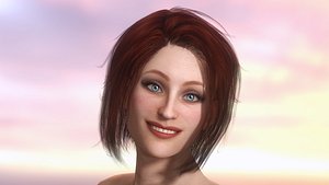 3D Redhead Woman