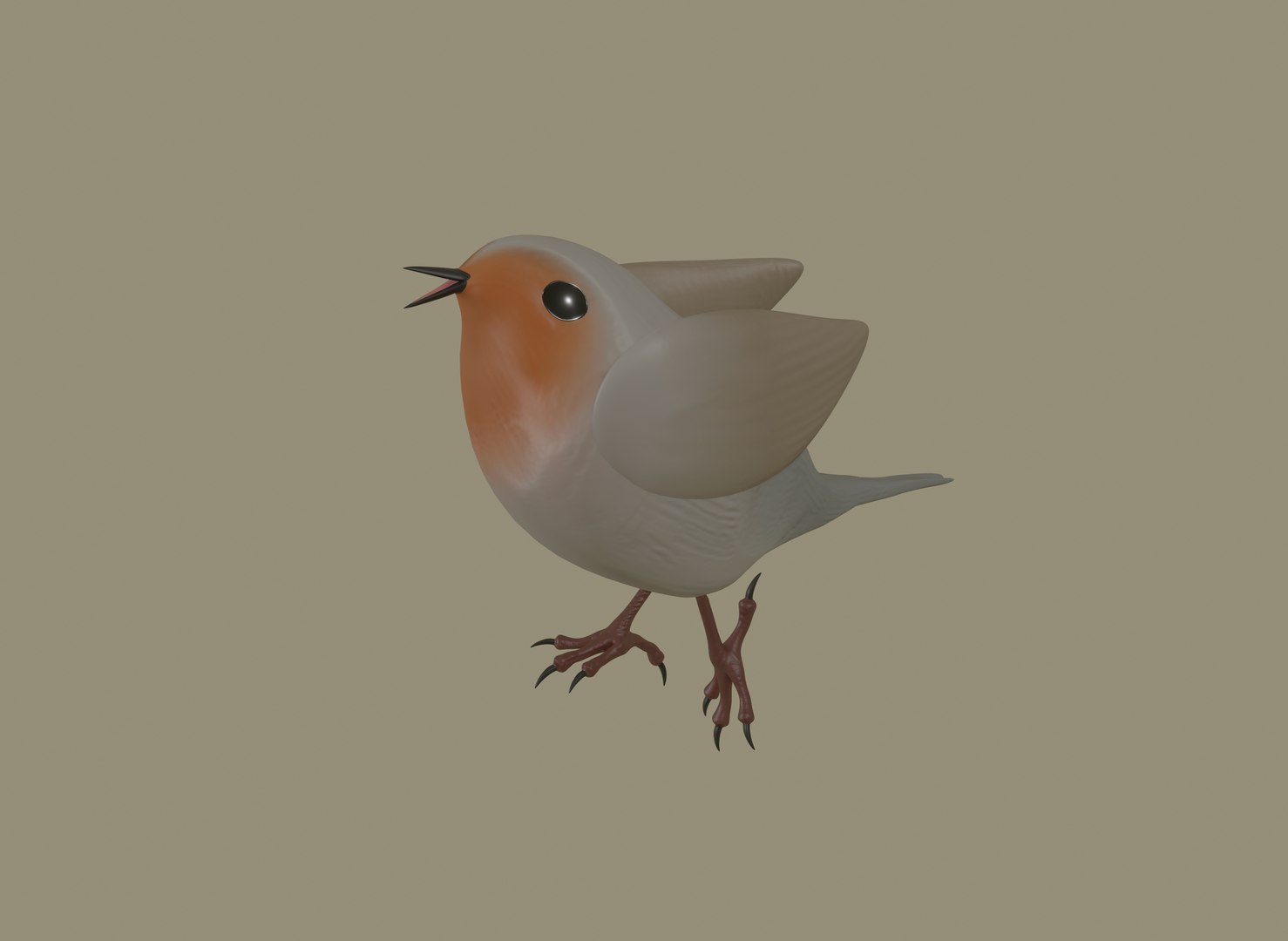 3D colors european robin bird - TurboSquid 1663244