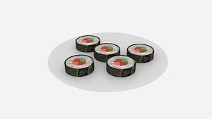 sushi roll platter 3D model