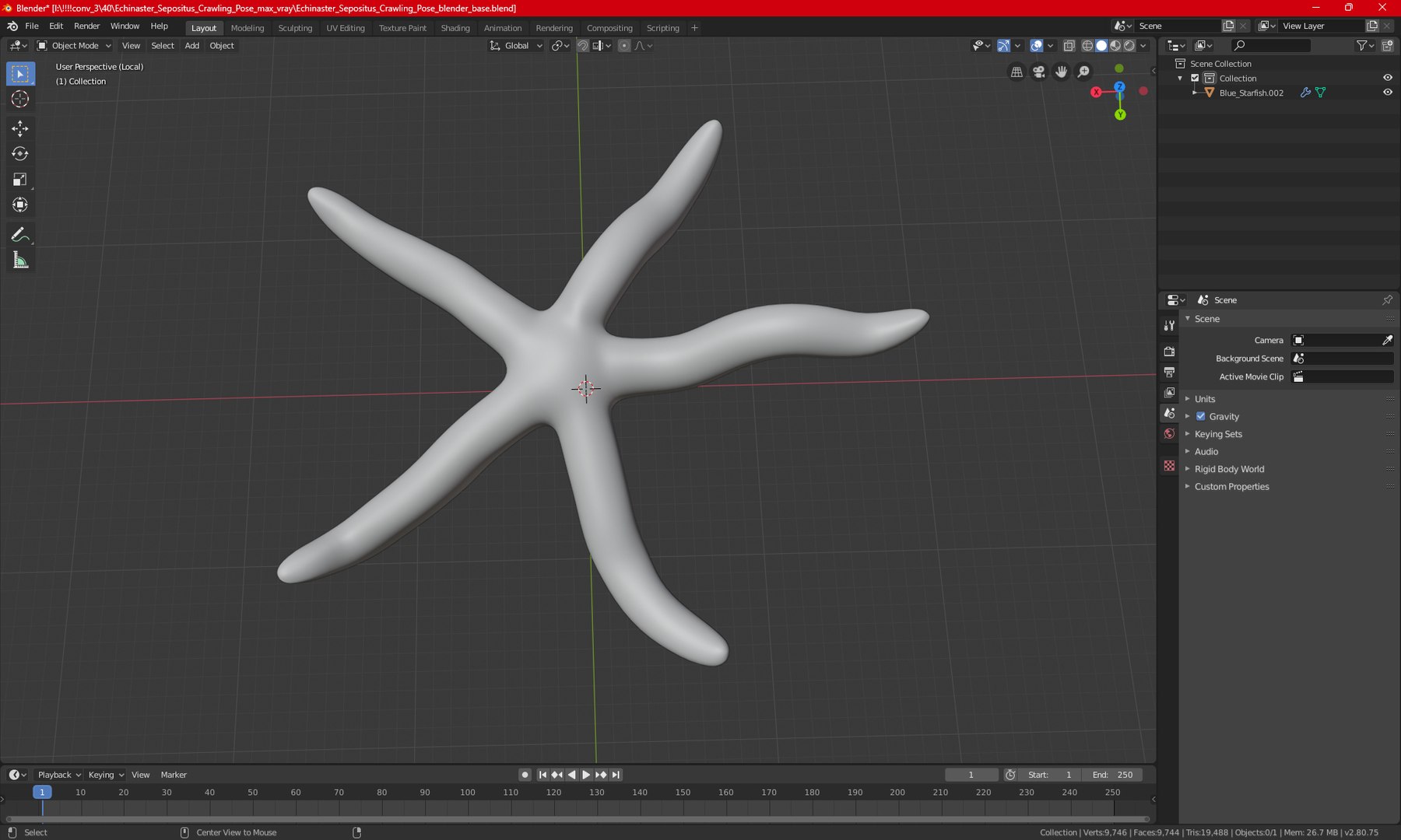 Echinaster Sepositus Crawling Pose 3D https://p.turbosquid.com/ts-thumb/o6/5tV3JL/9F/echinasterseposituscrawlingpose3dmodel015/jpg/1714601889/1920x1080/fit_q87/c5f89c142c2b180f110d19cff422ed1cfd11d9e4/echinasterseposituscrawlingpose3dmodel015.jpg