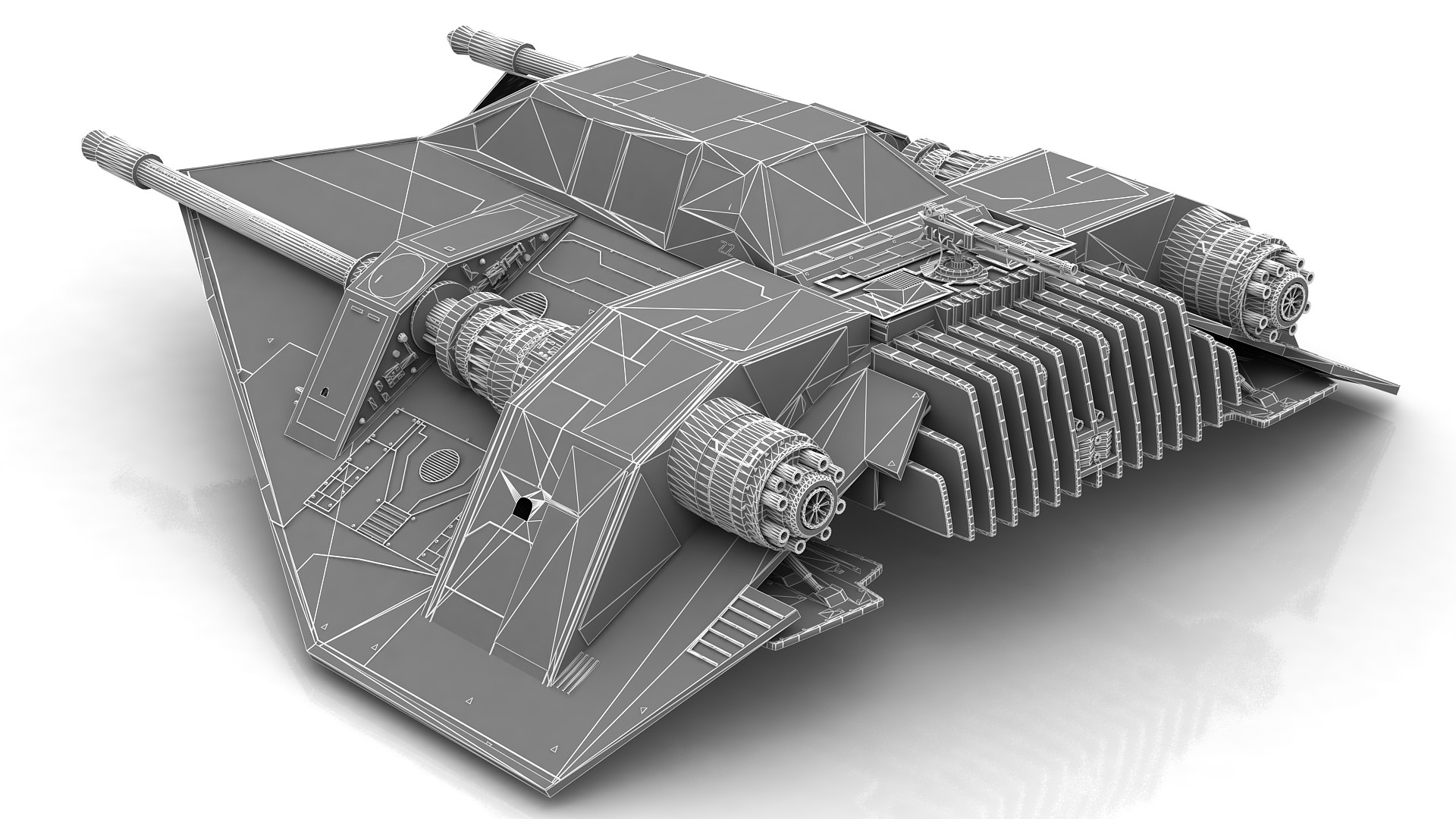 3D Star Wars Snowspeeder Snow Model - TurboSquid 1627786