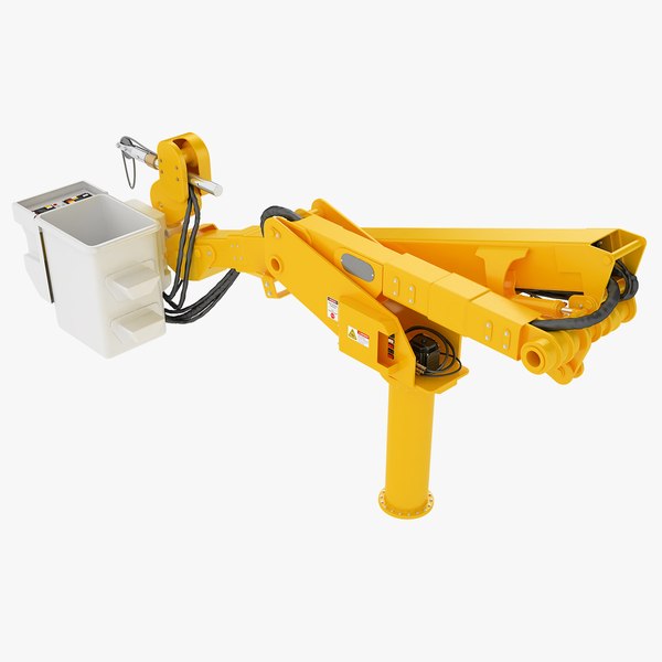 3D Articulating Bucket Truck Basket Crane 02 TurboSquid 2002648