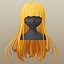 hair girl anime 3D model