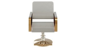 Stainless Steel Swivel Styling Chair with Arm Feature
