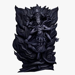 3D Shiva Nataraja Buddha Statue Relief model