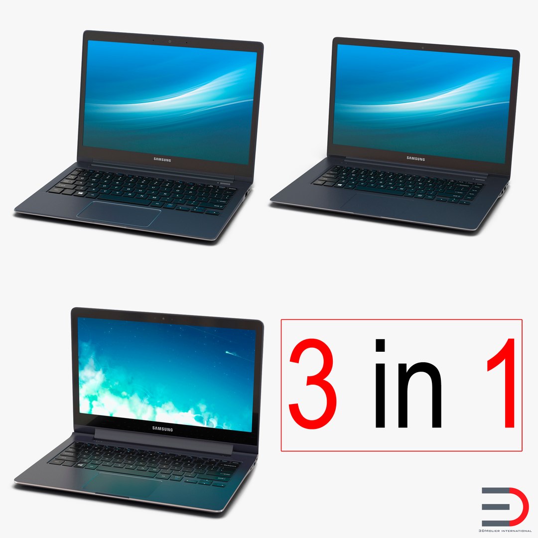 Samsung Laptops 3D Models Collection 3D model preview
