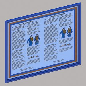 Information Board on the ship.