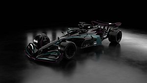 Mid Poly and Low Poly Generic Racing Car F1 01