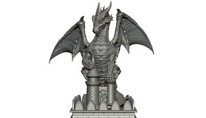 High detail Dragon statue 3D print