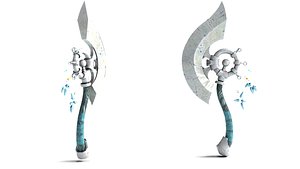 Stylized Battle Axe 3D model