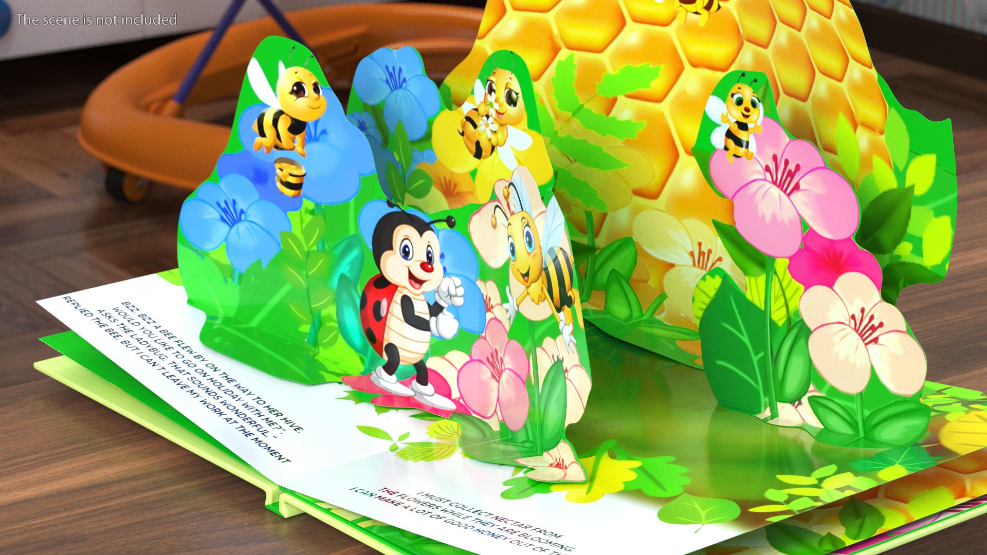 Expanded Children Pop Up Book About Bees 3D Model - TurboSquid 2120442