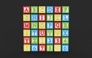 Alphabet Blocks 3D model
