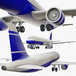 Airplane Cartoon 3d model Stylized model