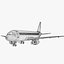 Airplane Cartoon 3d model Stylized