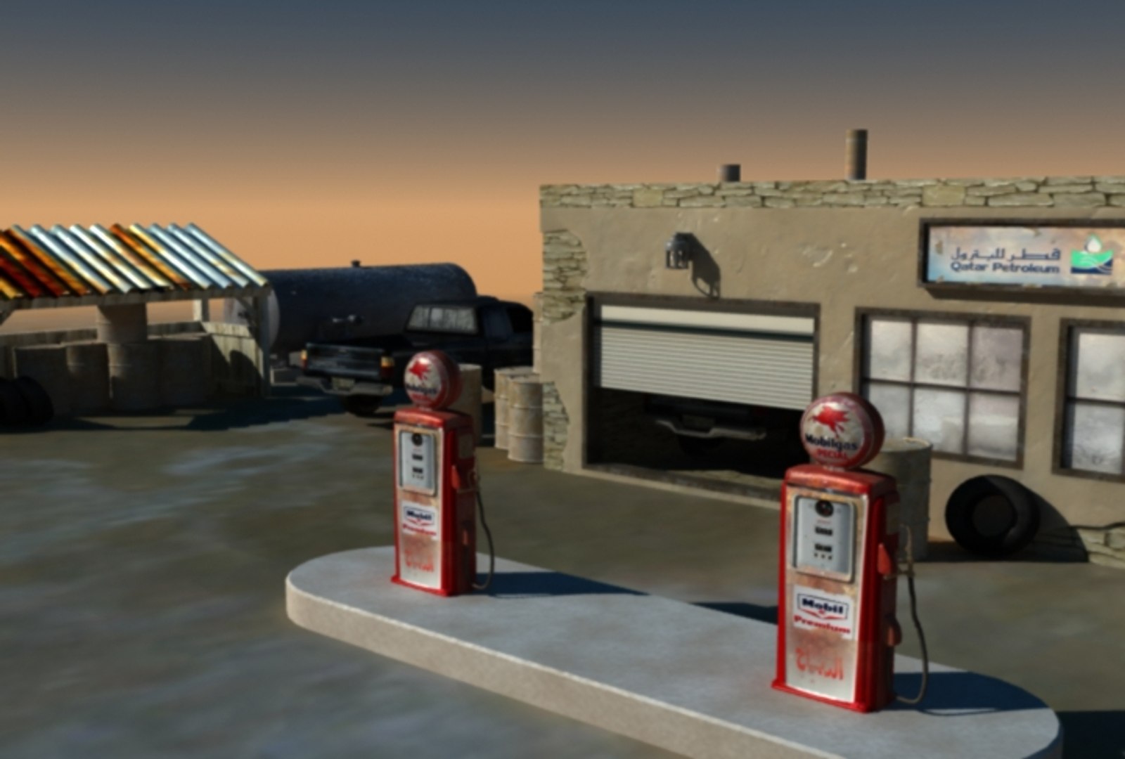 East Gas Station 3d 3ds