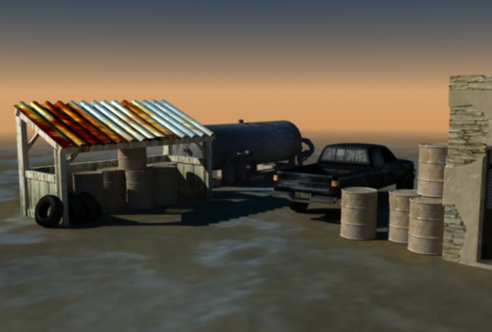 east gas station 3d 3ds