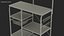 3D model multipurpose kitchen bakers rack