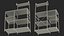 3D model multipurpose kitchen bakers rack