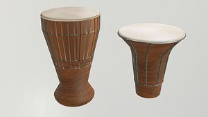3D bongo drum model