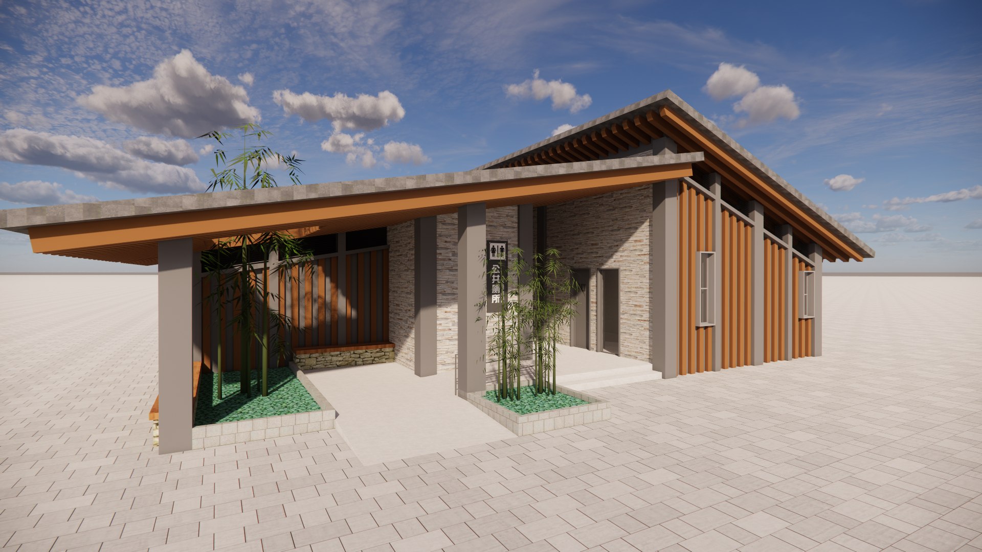 Public Restroom Building -B6 3D https://p.turbosquid.com/ts-thumb/o7/1da6Z2/0P/enscape_20250422135127/png/1758251949/1920x1080/fit_q87/c5540c56b2d013f2954dec8a923cdbd587f28a68/enscape_20250422135127.jpg