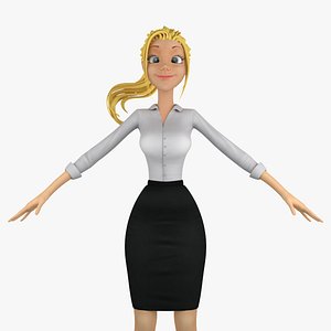Cartoon Business Woman 1d