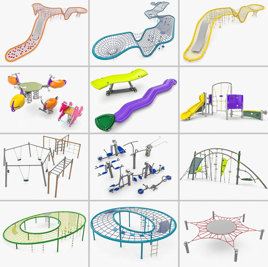 Kompan Playground Equipment Full Set 3D model - TurboSquid 1751226