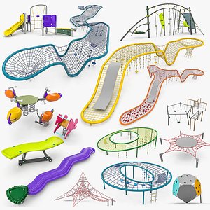 Kompan Playground Equipment Full Set 3D model