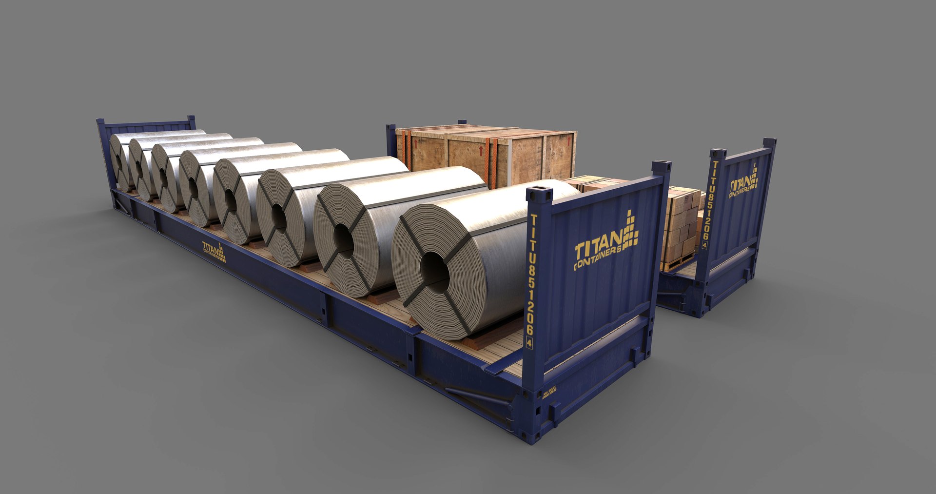 Flat Rack Containers 3D Model - TurboSquid 2187867