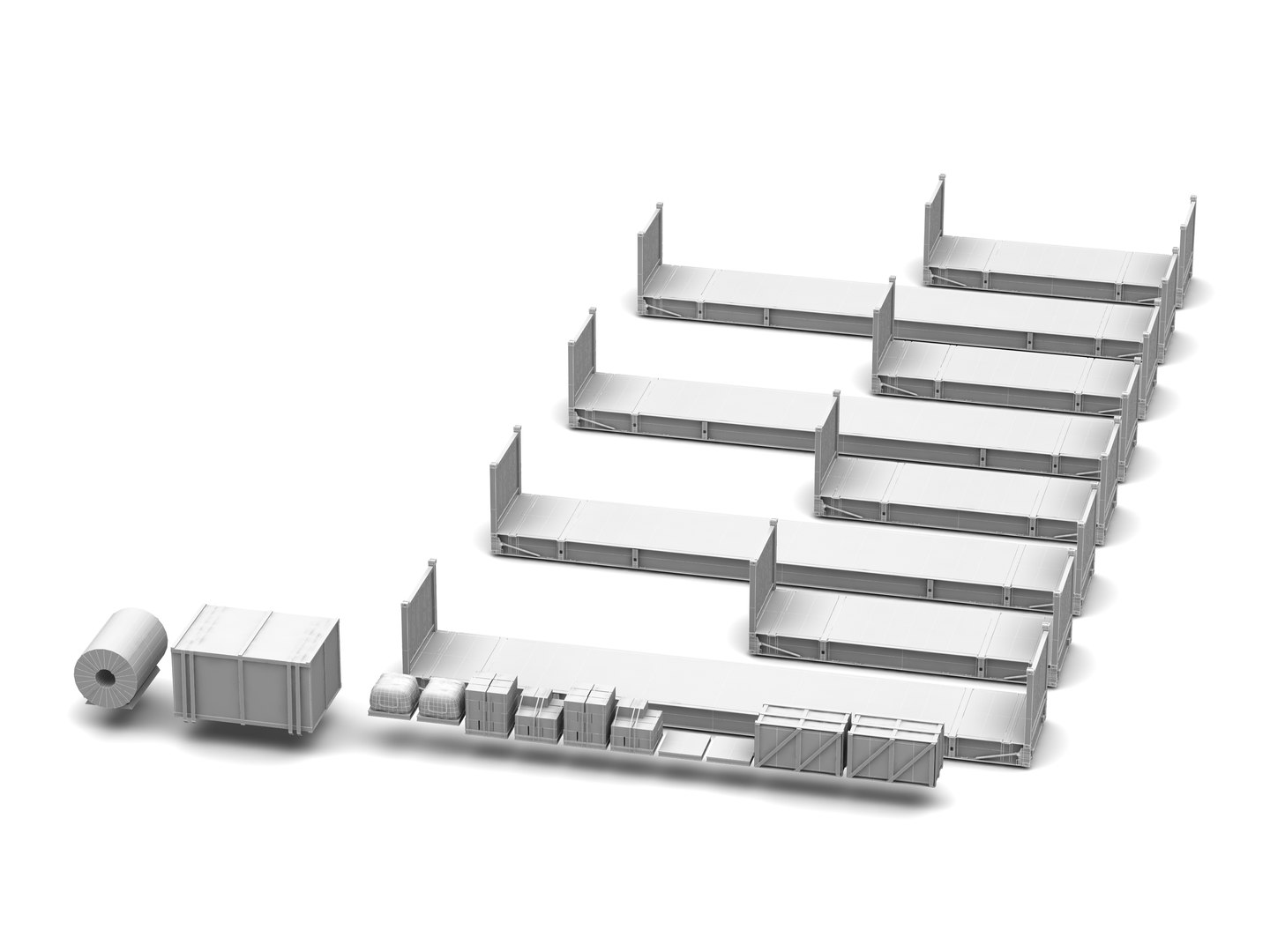 Flat Rack Containers 3D Model - TurboSquid 2187867