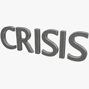crisis lettering 3D model