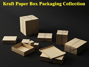 3D Cardboard Shipping Box Delivery Package Post Collection