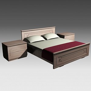 3D Double Bed King Size