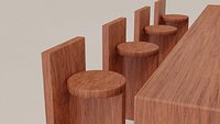 bar furniture minimaistlist low poly