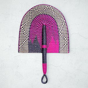 3D African Handwoven Fan 9 model