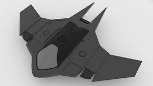 3D Futuristic jet Aircraft concept model model