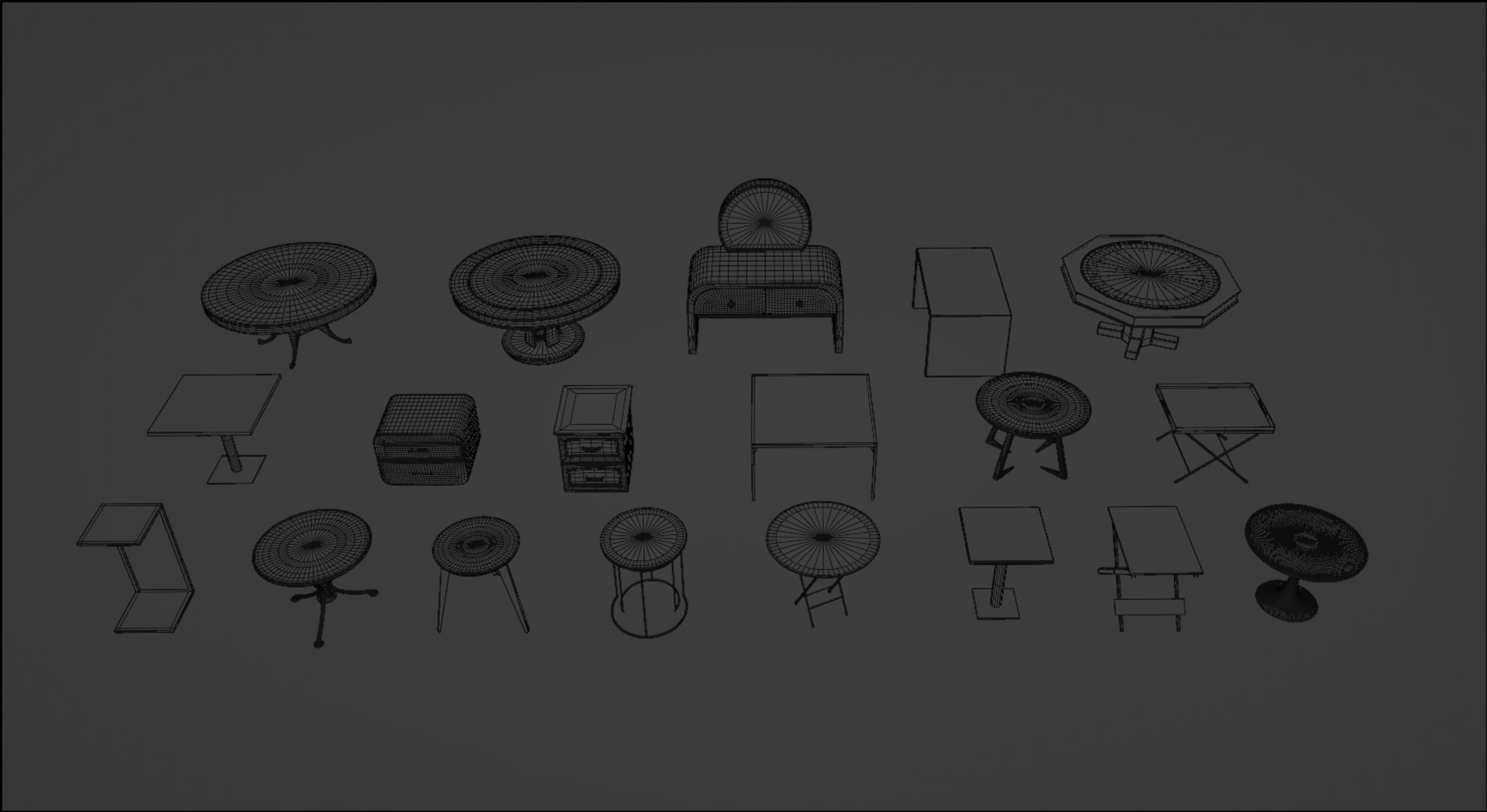 Table Collection 3D models 3D model https://p.turbosquid.com/ts-thumb/o7/Sqsnx5/Xw/wireframeallfront/png/1704709017/1920x1080/fit_q87/9bd7bdd85cd32cb5d51e81a1f75ea4be3ca355e8/wireframeallfront.jpg
