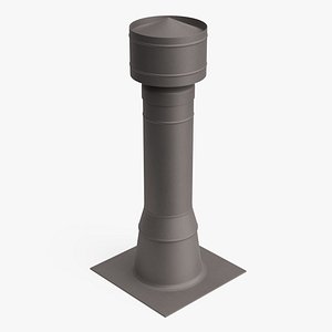 3D Wood Burning Chimney Black Metal model