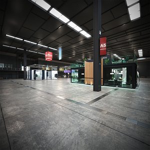Exhibition hall with stands