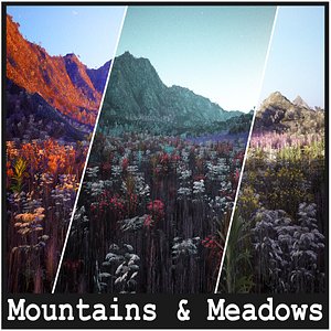 3D model Mountains  Meadows I Outdoor Environment