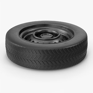 3D Black Car Tire