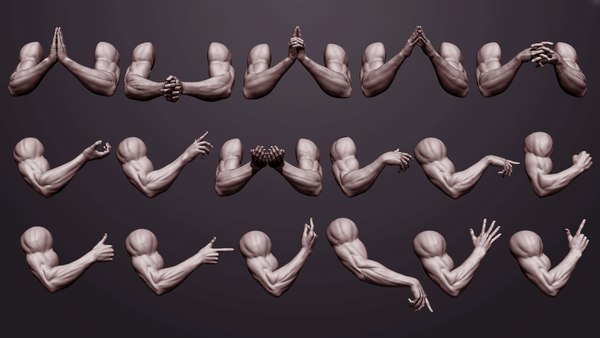16 female arm poses