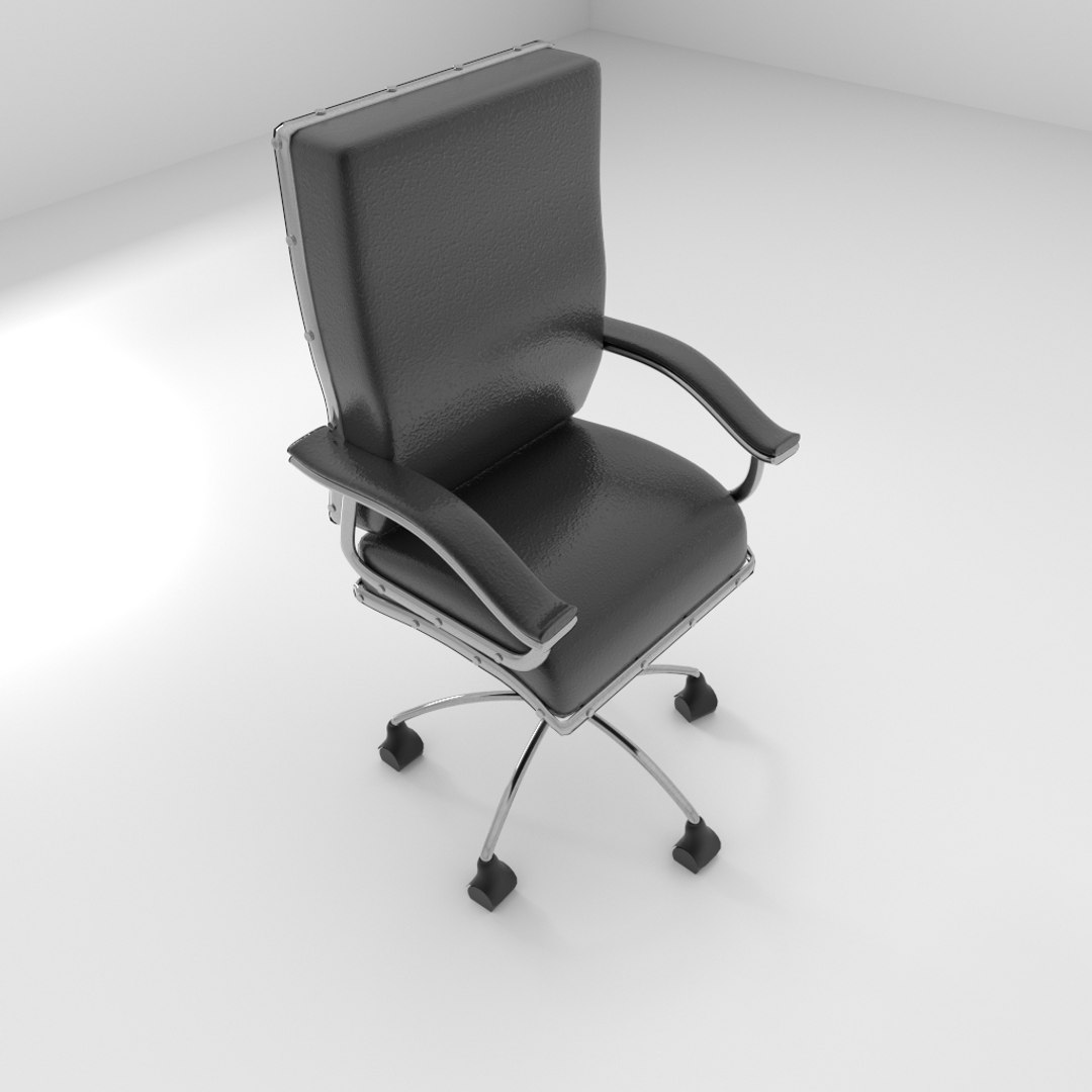 Leather Rotating Chair 2 3d Obj