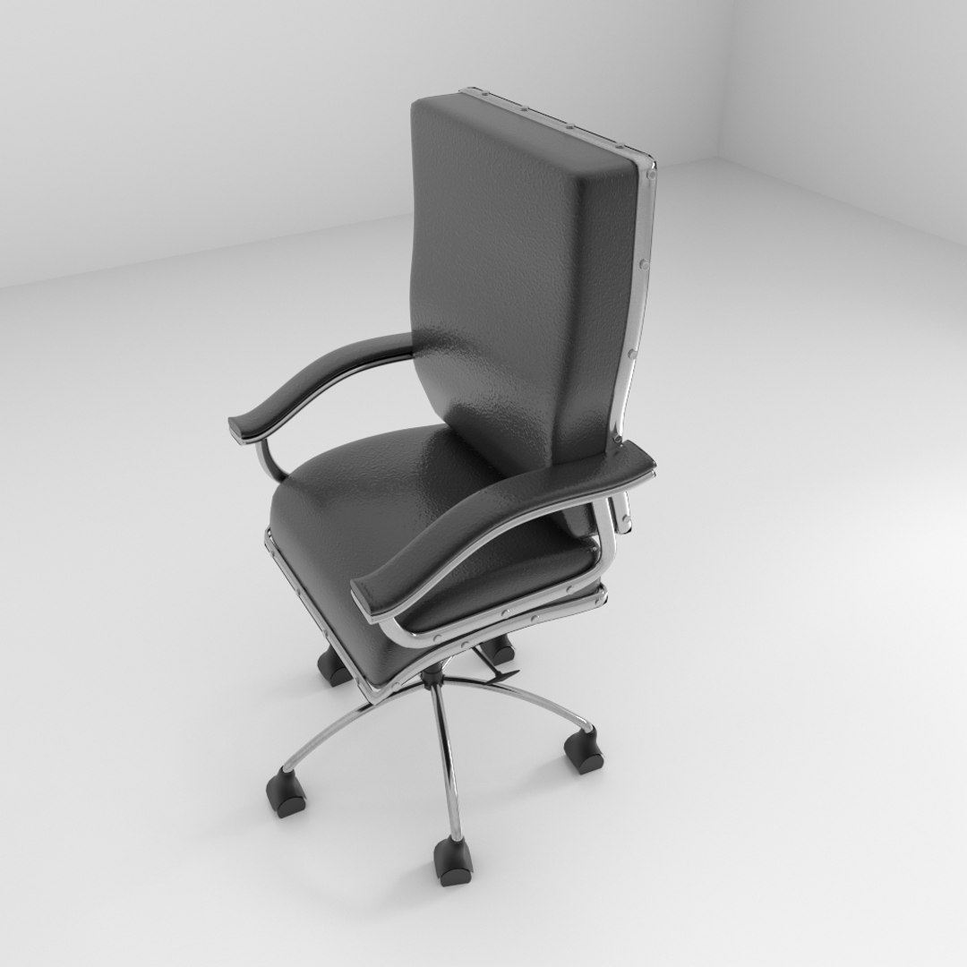 Leather Rotating Chair 2 3d Obj